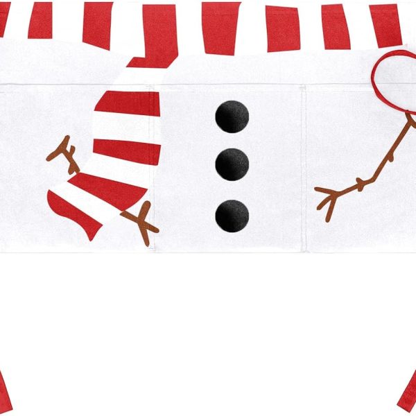 Waist Apron with 3 Pockets - Black Waitress Waiter Server Short Aprons