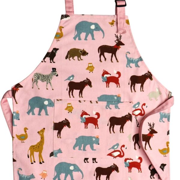 Kids Aprons, Cotton Children Aprons with Adjustable Neck Strap Child Chef Aprons
