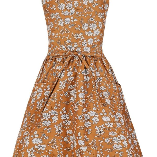 Vintage Pinafore Apron Dress for Women with Pockets Cute Floral Chef Aprons for Kitchen Cooking Baking Gardening