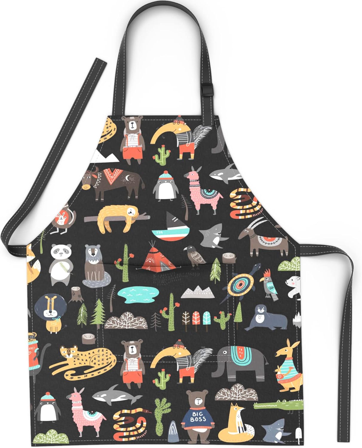 Kids Aprons for Girls and Boys, Toddler Apron with Pocket for Painting, Cooking, Baking, Gardening and Crafts